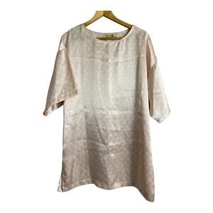Silky Light Pink Short Sleeve Nightshirt